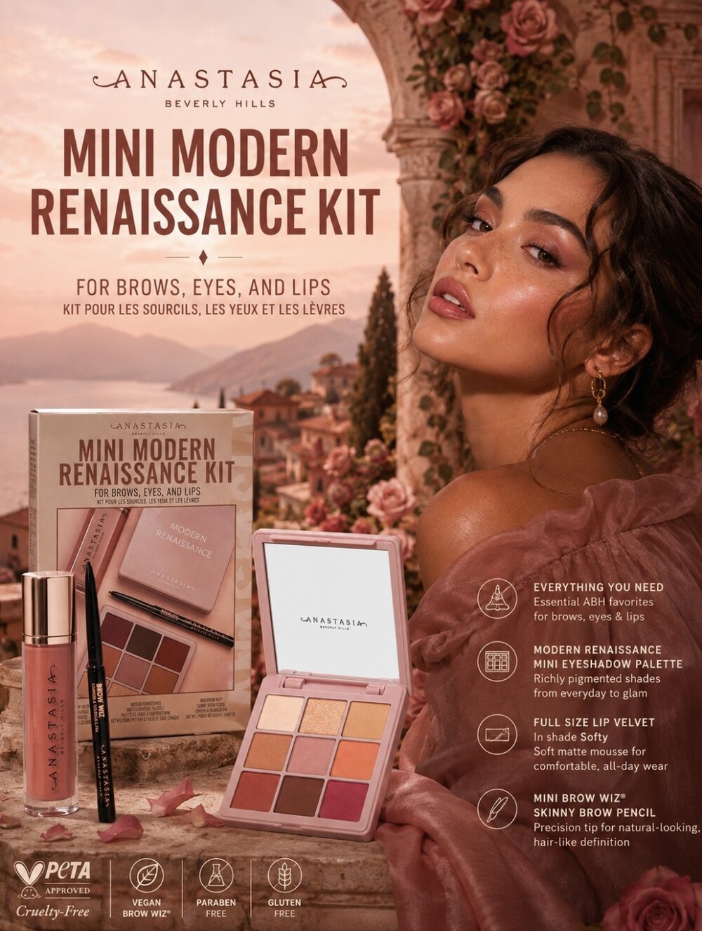Anastasia Beverly Hills Mini Modern Renaissance Kit – Medium Brown